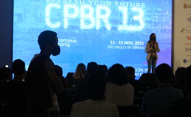 Arena do evento de tecnologia Campus Party - #CPBR13 -, no Complexo do Anhembi.