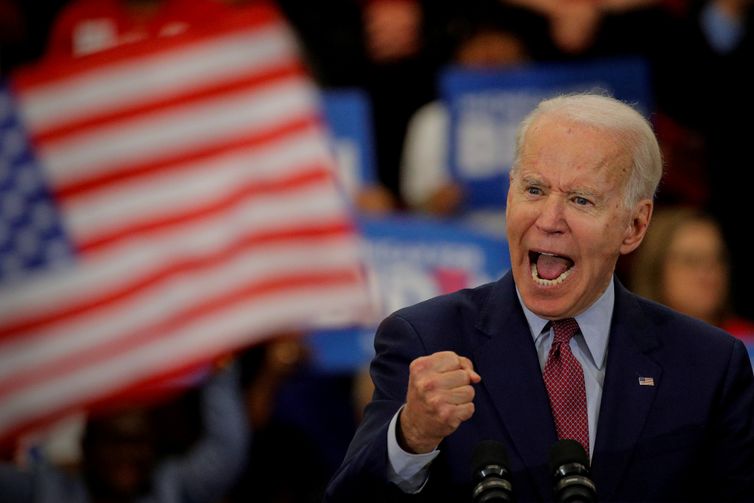 FILE PHOTO: Democratic U.S. presidential candidate and former Vice President Joe Biden speaks during a campaign stop in Detroit, Michigan
