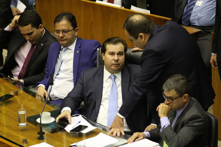 O presidente da Câmara dos Deputados, Rodrigo Maia,durante sessão que vai discutir e votar os oito destaques com sugestões de mudanças ao texto-base da proposta de emenda à Constituição da reforma da Previdência.