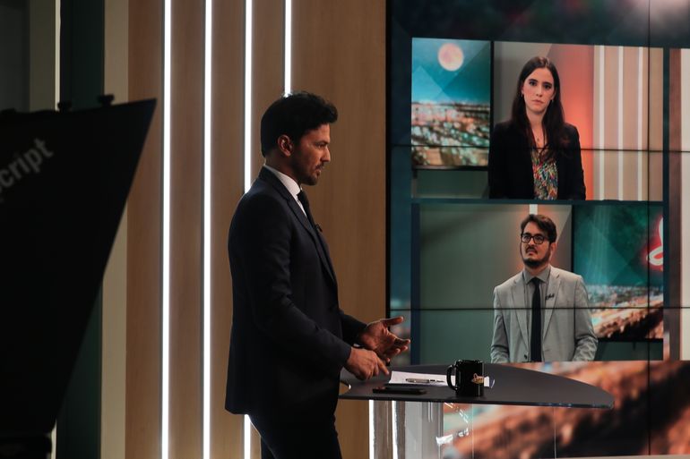 O ministro das Comunicações, Fábio Faria, participa do programa Sem Censura,  na TV Brasil