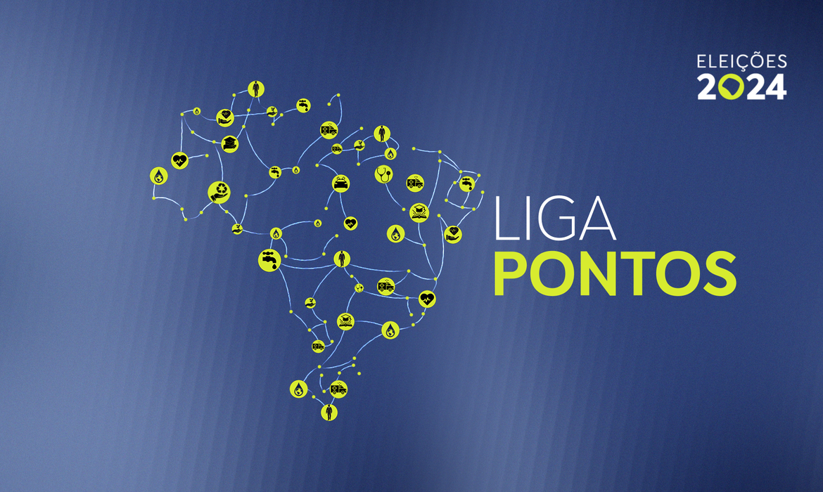 Eleições 2024 Arte para o programete Liga pontos