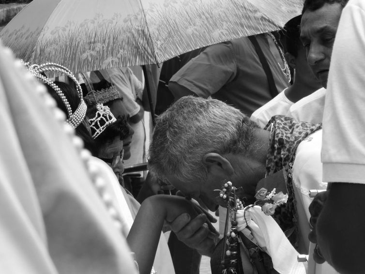 No grupo Moçambique, existem o rei e a rainha, que são coroados e têm título vitalício. Foto: Leonardo Henrique Machado
