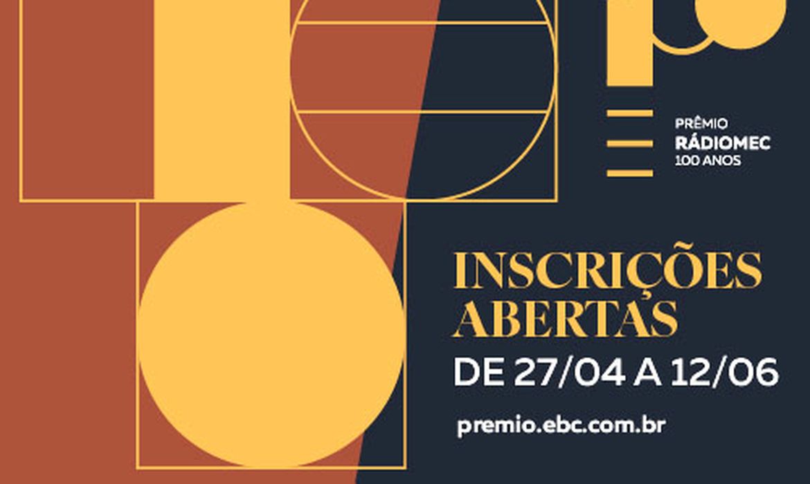 Brasília (DF) --  Peças promocionais do edital do Prêmio Rádio MEC 100 anos.  Arte: EBC