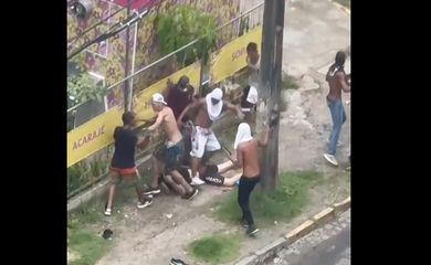 Pernambuco-01/02/2025 Selvageria e brutalidade são registradas antes do clássico Santa Cruz x Sport Club do Recife,um dos principais do estado do Pernambuco. Fotos redes sociais X