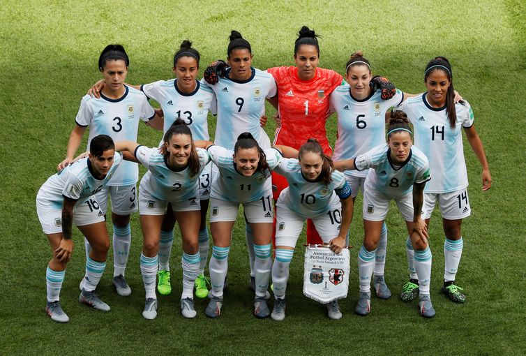 Seleção da Argentina na Copa do Mundo de Futebol Feminino - França 2019. 