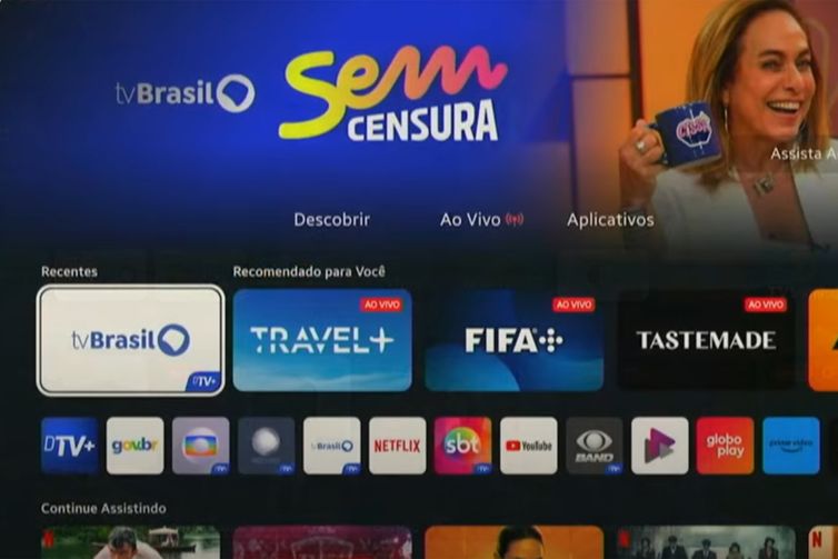 Brasília (DF), 27/08/2025 - Interface da TV 3.0. Foto: CanalGov/Reprodução