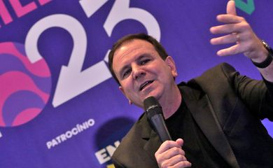 Eduardo Paes, prefeito do Rio, em coletiva sobre o festa do Réveillon 2023, no Copacabana Palace.