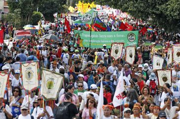 Belém (PA), 14/11/2025 - Marcha Global pelo Clima, evento paralelo à COP30. Foto: Bruno Peres/Agência Brasil