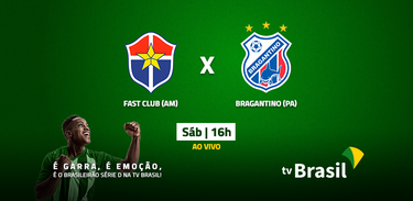 TV Brasil exibe o jogo Fast Clube (AM) x Bragantino (PA) pela Série D