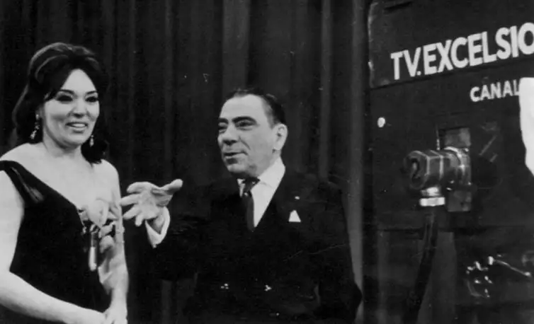 AMM. CCSP. Programa Brasil 60. TV Excelsior-1960. Na foto Bibi Ferreira e Procópio Ferreira.