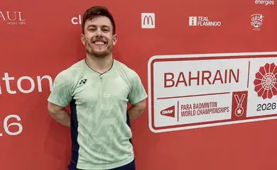 Brasília 14/02/2026  - Brasil encerra Mundial de parabadminton com bronze de Vitor Tavares.
Foto: CBBD