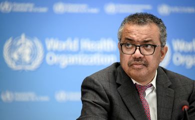 FILE PHOTO: World Health Organization chief Tedros Adhanom Ghebreyesus attends a ceremony to launch a multiyear partnership with Qatar in Geneva