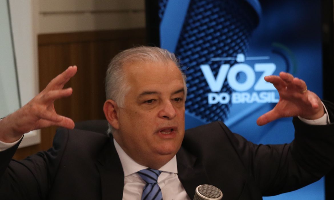 Brasília (DF), 26/06/2023 - O ministro dos Portos e Aeroportos, Márcio França, participa do programa A Voz do Brasil. Foto Valter Campanato/Agência Brasil.