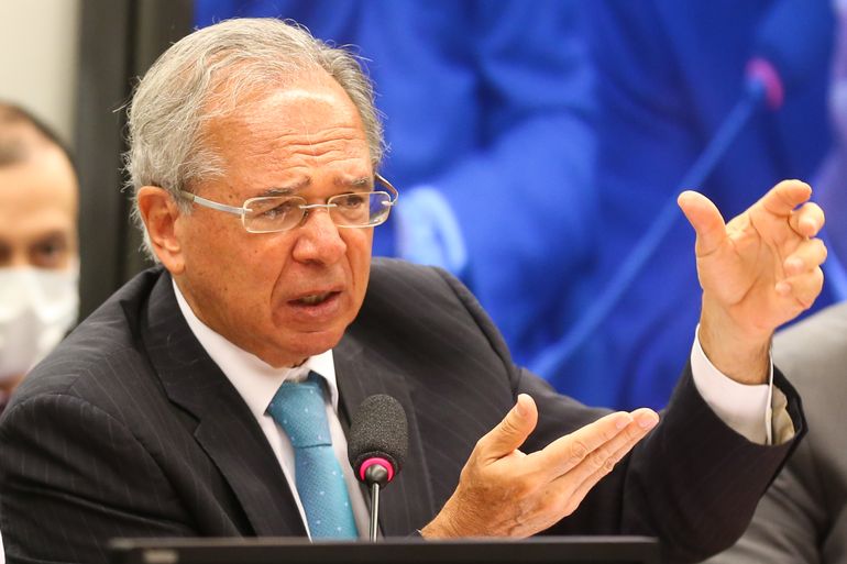 O ministro da Economia, Paulo Guedes, participa de audiência pública conjunta, de duas comissões da Câmara dos Deputados