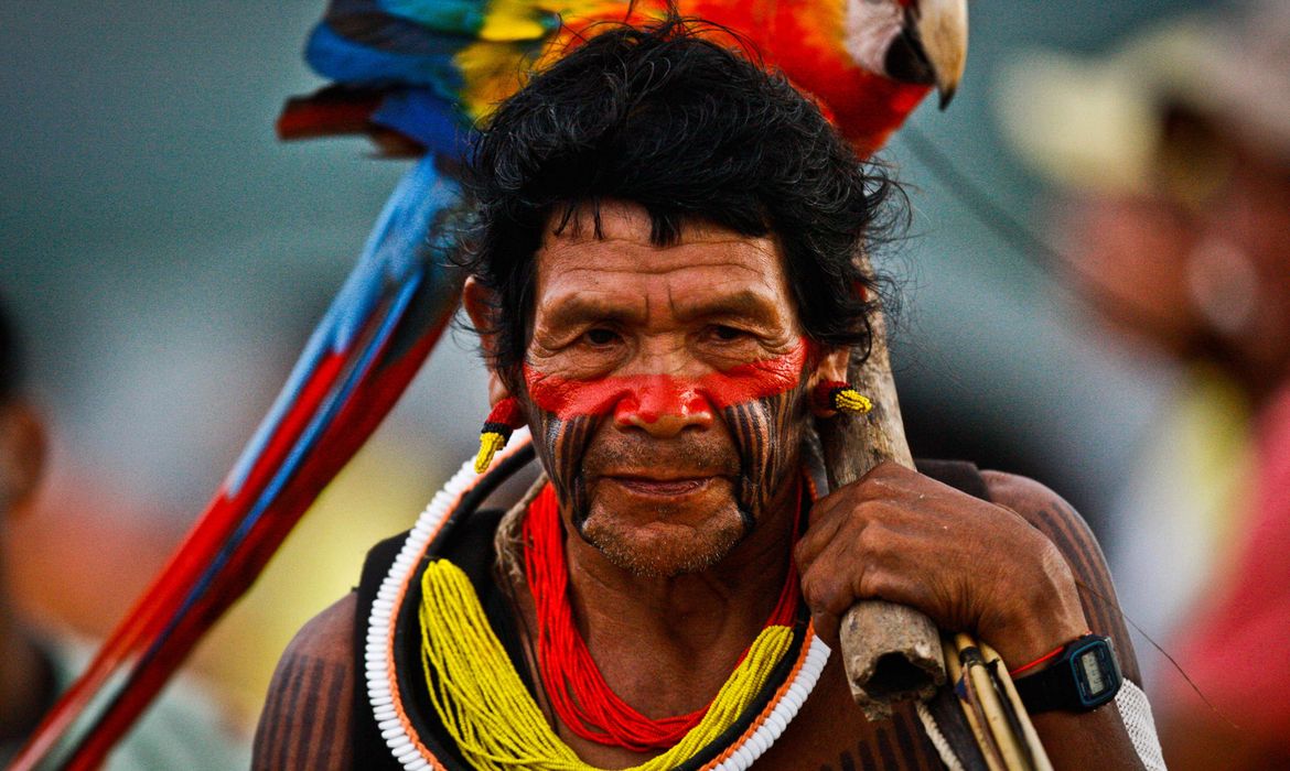 São Félix do Xingu (PA) - Cerca de 4 mil índios participam da Semana dos Povos Indígenas. O evento começou no sábado (15) e vai até quarta-feira (19), quando é celebrado o Dia do Índio (Thiago Gomes/Agência Pará)