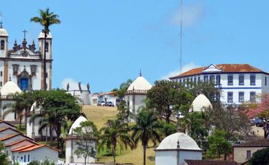 Vista da cidade histórica de Congonhas, em Minas Gerais