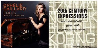 Capas dos CDs dedicados a Bloch e Korngold