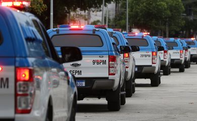 A secretaria de estado de Polícia Militar do Rio de Janeiro entrega  mais um lote de 114 viaturas adquiridas no ano passado para recompor a frota da corporação.