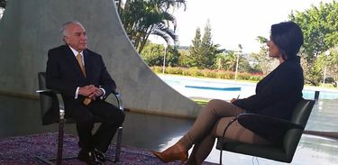 Presidente Michel Temer em entrevista ao programa Nos Corredores do Poder
