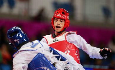 Ícaro Miguel, medalha de prata na categoria até 80kg do taekwondo nos Jogos Pan-Americanos Lima 2019.