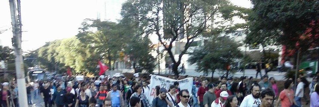 Manifestação dos metroviários em São Paulo