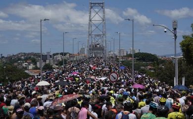 Reinauguração da ponte Hercílio Luz, em Florianópolis (SC)
