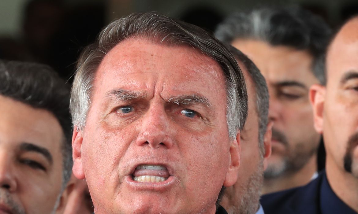 Brasília (DF), 26/03/2025  - Ex-presidente Jair Bolsonaro durante declaração a imprensa após virar Réu no STF. Foto: Lula Marques/Agência Brasil
