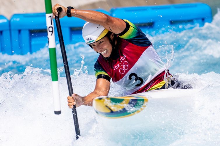 Gaspar Nóbrega/COB/Direitos Reservados Ana Sátila termina em 10º lugar na final da canoa (C1) em Tóquio 2020 - Olimpíada
