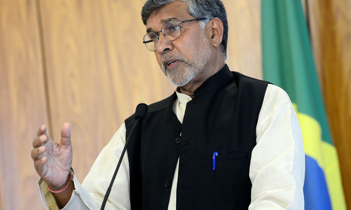 Brasília - Entrevista coletiva com o Prêmio Nobel da Paz em 2014, o indiano Kailash Satyarthi (Wilson Dias/Agência Brasil)