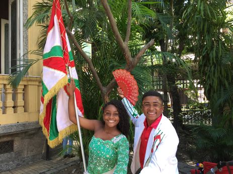 Gabriela Alves, 12 anos, e Iago Macedo, 14 anos, formam segundo casal da Pimpolhos da Grande Rio 