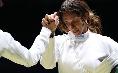 A esgremista italiana naturalizada brasileira Nathalie Moellhausen foi eliminada na prova de espada individual, mas chegou ao melhor resultado brasileiro feminino da história do esporte em Jogos Olímpicos