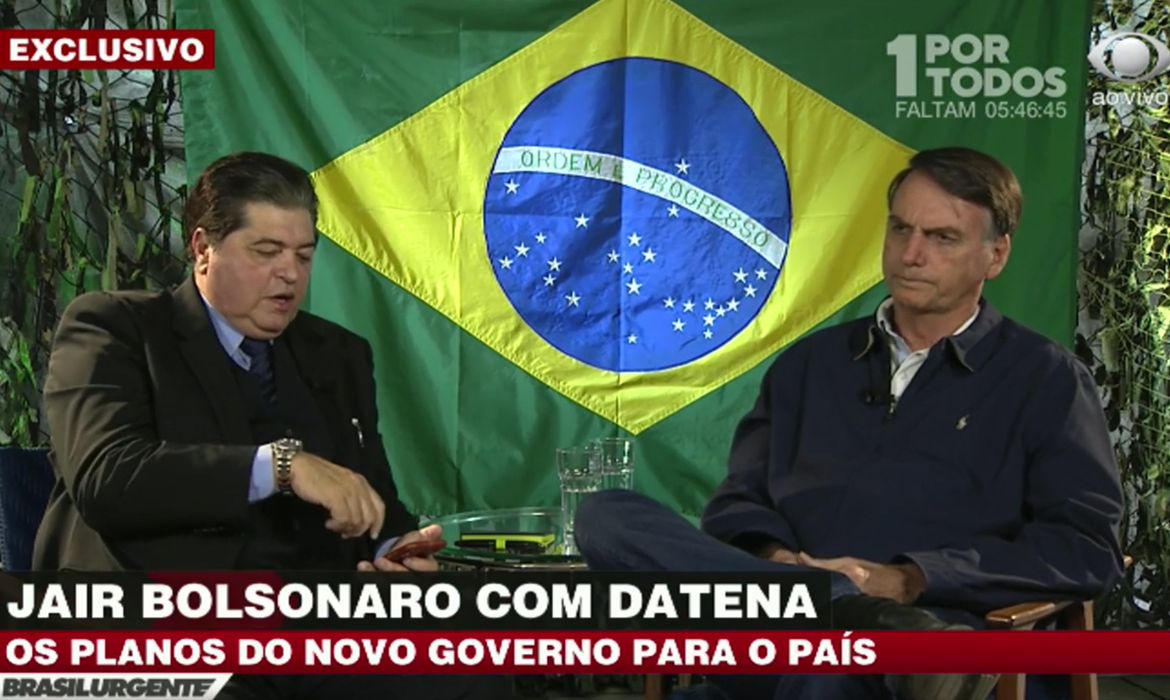 Entrevista de Jair Bolsonaro para José Luiz Datena, da TV Band