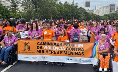 Rio de Janeiro (RJ) 10/12/2023 - Caminhada pelo fima da violência contra a mulher.
Foto: Divulgação