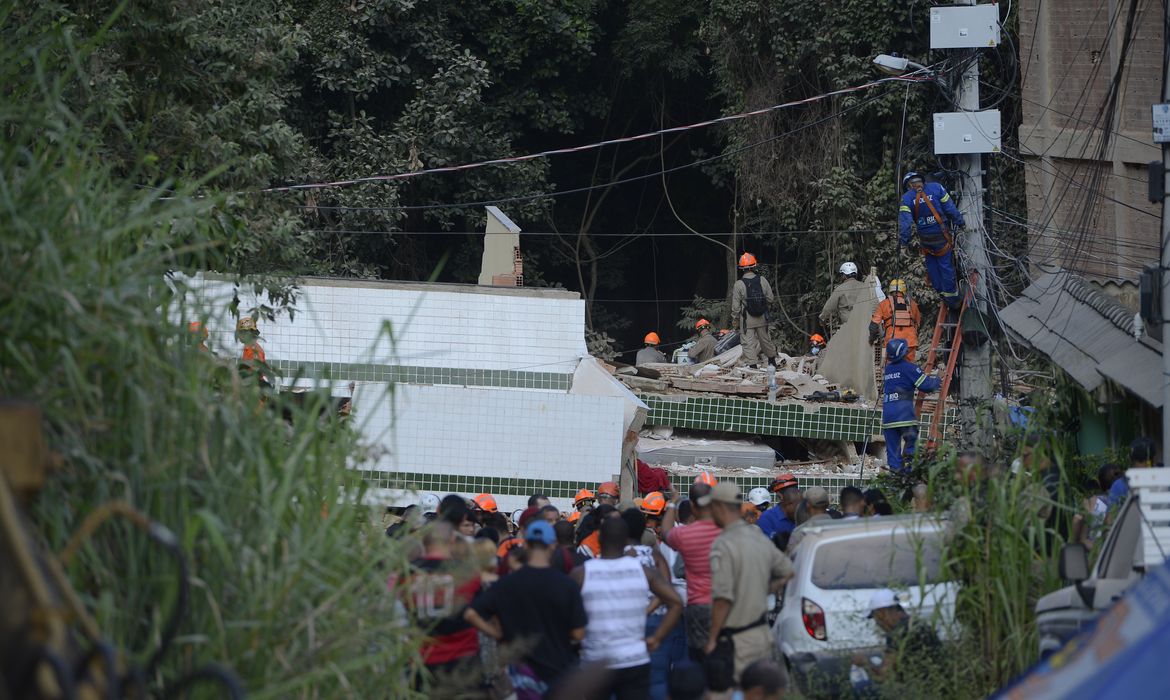 Desabamento de dois prédios na comunidade da Muzema, na zona oeste da cidade do Rio de Janeiro, deixou mortos e feridos.