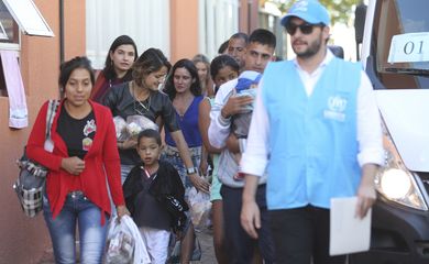 50 migrantes venezuelanos chegam no abrigo Aldeias Infantis SOS, em Brasília.
