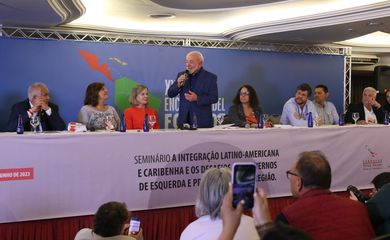 Brasília (DF), 29/06/2023 – Presidente Luiz Inàcio Lula da Silva , participa da Abertura do XXVI Encontro do Foro de São Paulo. Foto Valter Campanato/Agência Brasil.