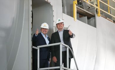 (Iperó - SP, 21/10/2020) Presidente da República, Jair Bolsonaro durante Visita às seções das turbinas e do reator do protótipo em terra do submarino nuclear no Laboratório de Geração de Energia Nucleoelétrica - LABGENE do Centro Tecnológico da