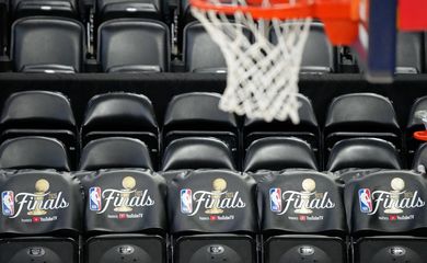 Logos das finais da NBA antes da decisão do campeonato de 2023
31/05/2023 Kyle Terada-USA TODAY Sports