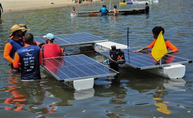 Rio de Janeiro (RJ) -  Desafio Solar Brasil, competição de barcos movido a energia sola.
Foto: Claudio Fernandes/Divulgação
