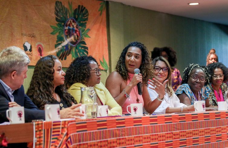 Brasília (DF) 14/06/2023 - A ministra da Igualdade Racional Anielle Franco, durante abertura do 2° Encontro Nacional de Mulheres Quilombolas. Foto Antônio Cruz/Agência Brasil