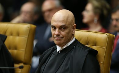 O ministro do STF  Alexandre de Moraes durante solenidade de posse do novo presidente do Supremo Tribunal Federal (STF), ministro Dias Toffoli.