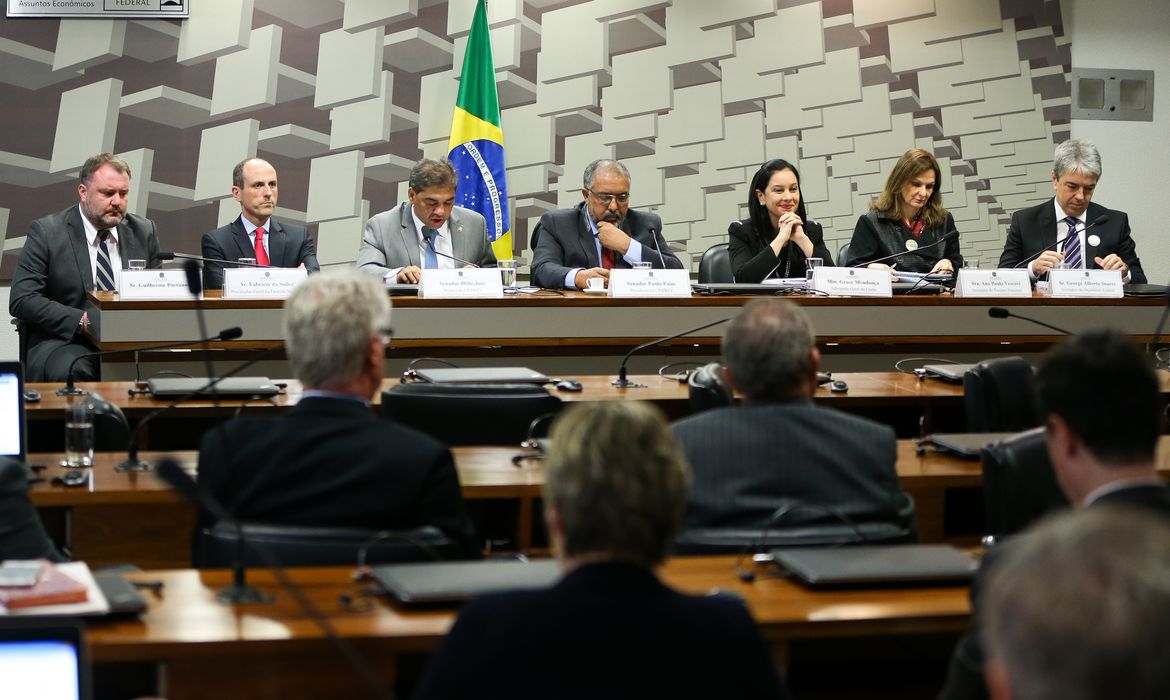 Brasília - Audiência pública na Comissão Parlamentar de Inquérito (CPI) da Previdência no Senado (Marcelo Camargo/Agência Brasil)