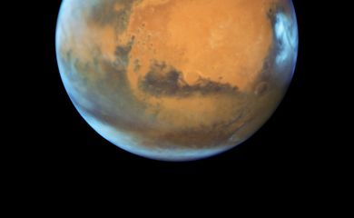 Planeta Marte em foto do telescópio espacial Hubble da Nasa
