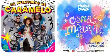 capa caramelo e palavra