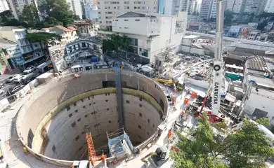 São Paulo (SP), 12/12/2024 - Obra do Metrô da linha 6 - Laranja na futura Estação Bela Vista, sofreu um desabamento   . Foto: Paulo Pinto/Agência Brasil