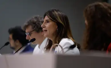 Belém (PA), 10/11/2025 - A CEO da COP30, Ana Toni, participa de coletiva de imprensa para discutir o papel da tecnologia na aceleração de uma transição eficaz e justa.  Foto: Tânia Rêgo/Agência Brasil