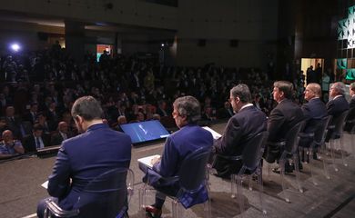  Presidente da República, Jair Bolsonaro, durante a Cerimônia de Abertura do Fórum de Investimentos Brasil 2019.
