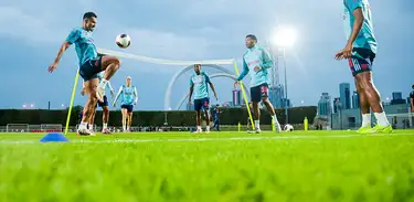 Treino do Flamengo em Doha
