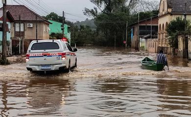 14/07/2023 - Estragos feito pelo ciclone extratropical que atingiu o Rio Grande do Sul. Foto: Defesa Civil/RS