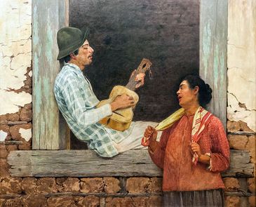 O Violeiro, pintura de José Ferraz de Almeida Junior